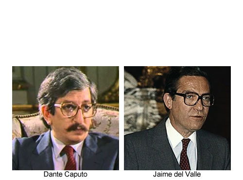 Dante Caputo  y Jaime del Valle